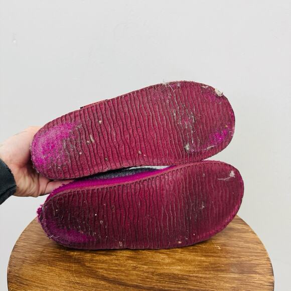 Giesswein TANGERHÜETTE Gray And Purple Floral Slippers Women’s Size 8.5 - Picture 8 of 12